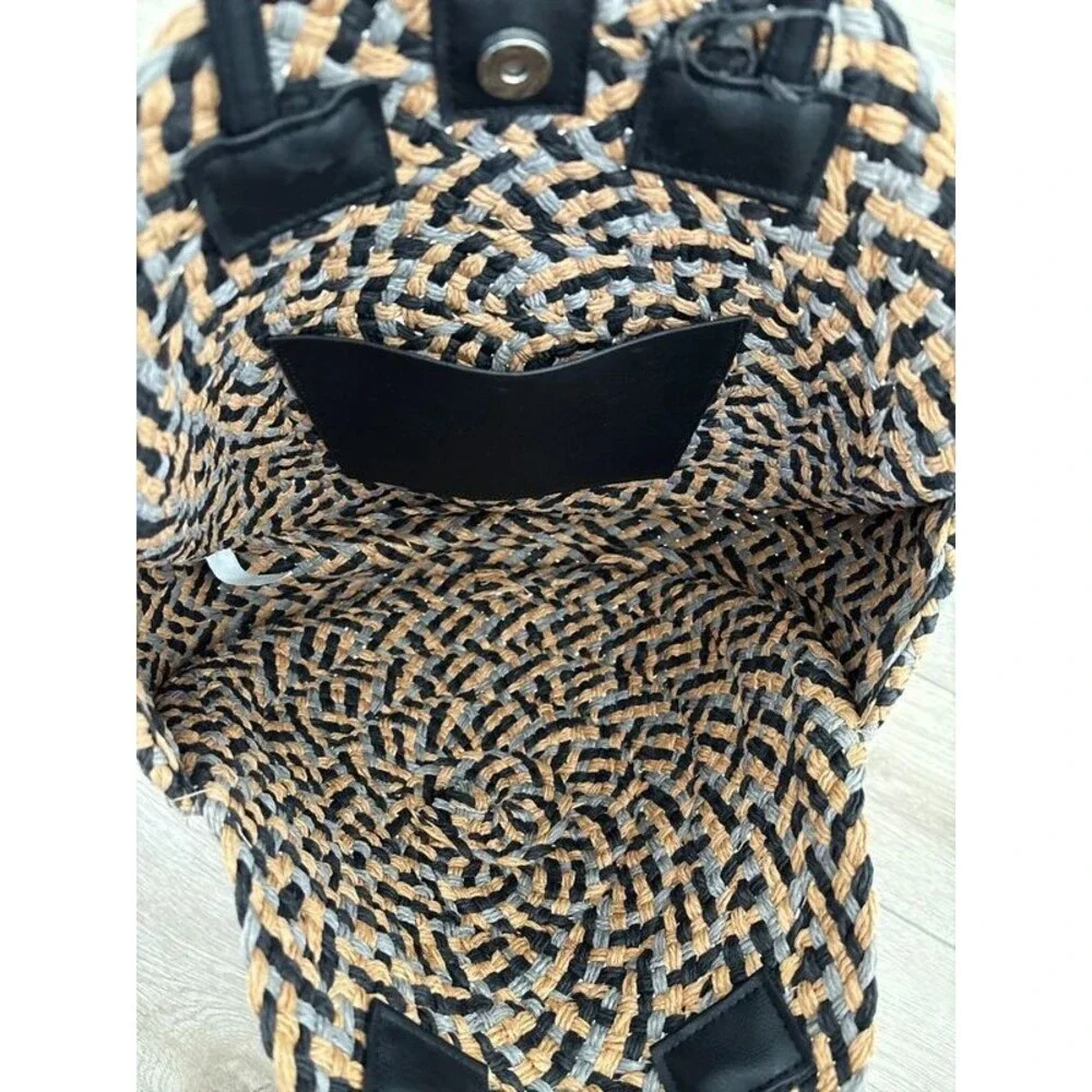 Retro Woven straw circle vegan Y2K HOBO